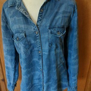 Rails Denim Chambray Button Down Shirt Large